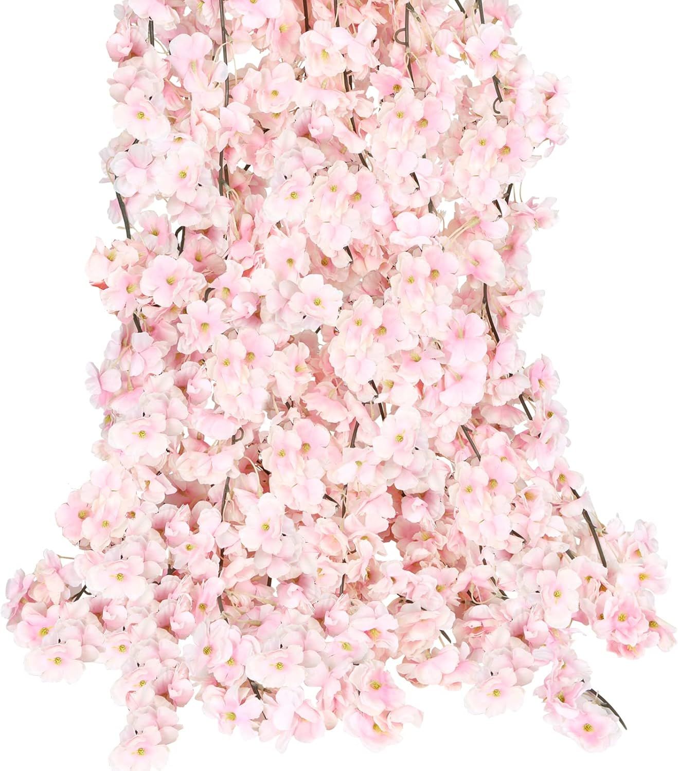 Pink Silk Cherry Blossom Flower Vines for Outdoor Decor