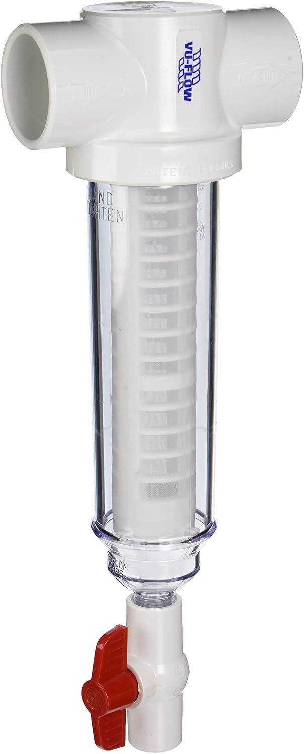 1-1/2 Inch Clear PVC Spin-Down Sediment Filter