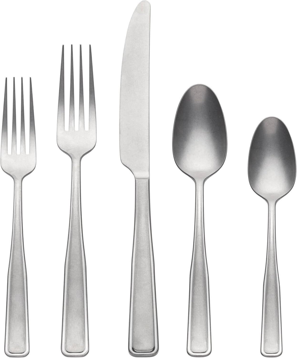 Reid Tumbled Stainless Steel 20 Piece Flatware Set