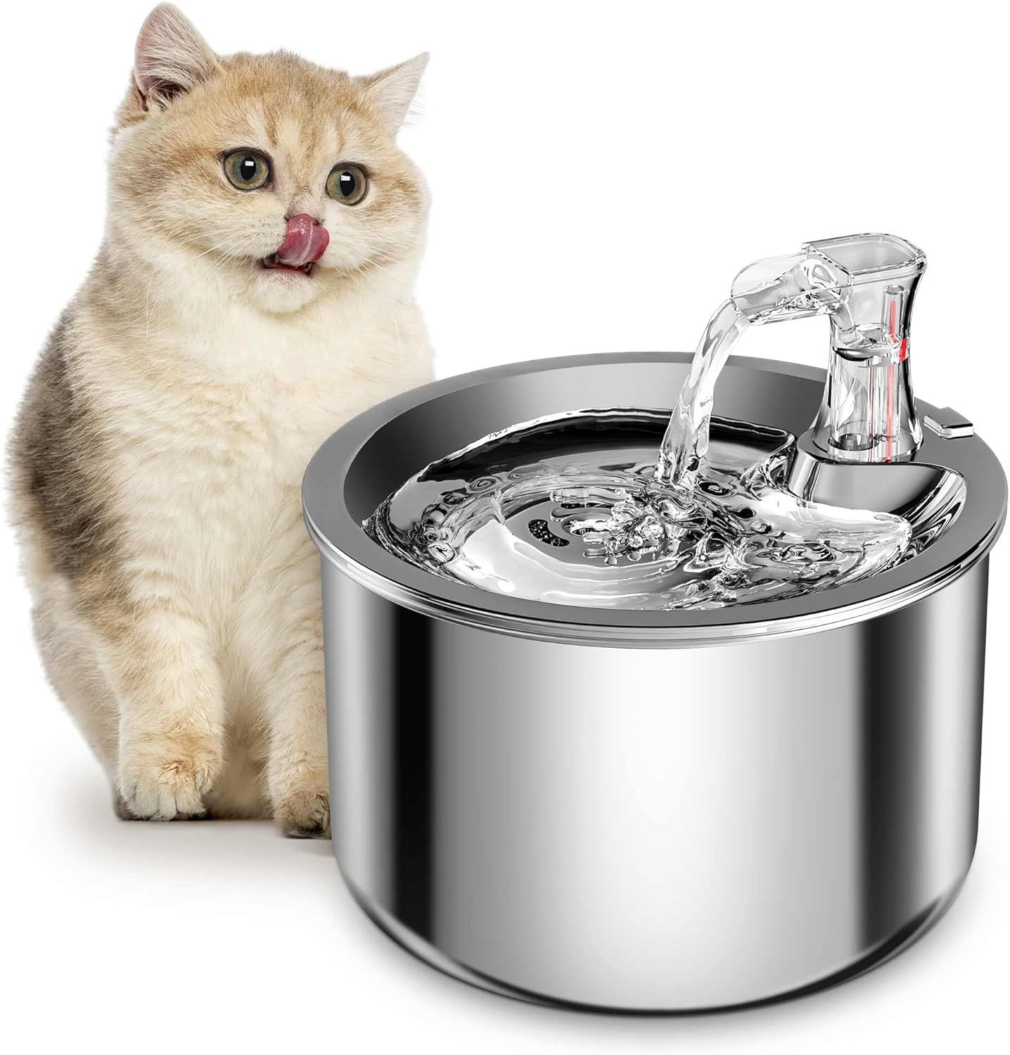 Stainless Steel Automatic Pet Water Fountain with Ultra-Quiet Pump