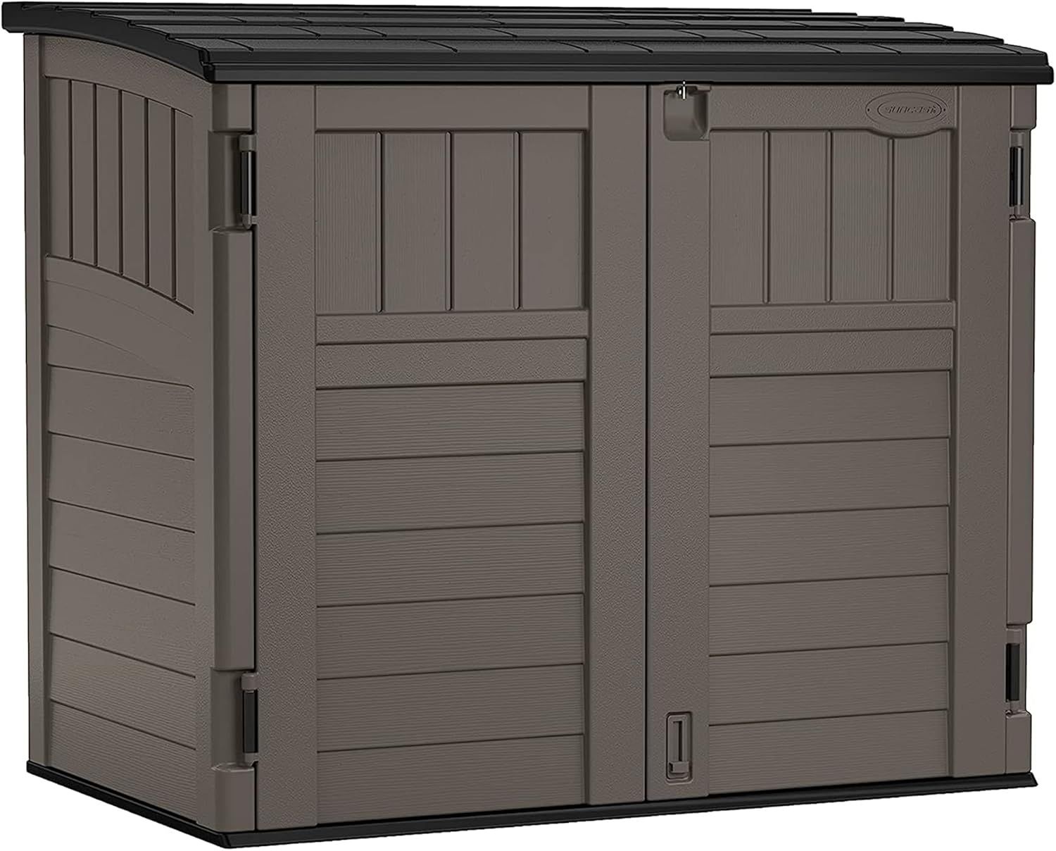 Suncast Gray Resin Horizontal Storage Shed with Floor Kit