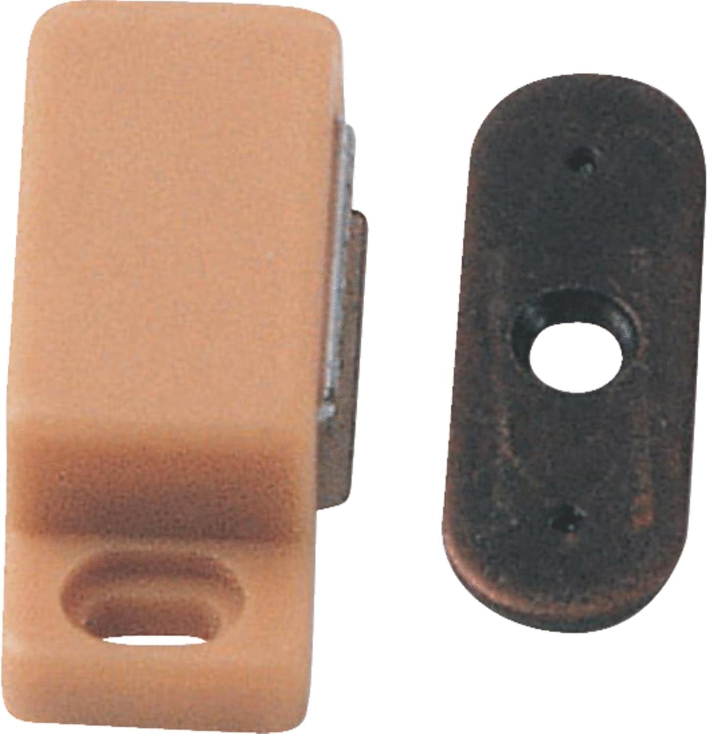 Tan Plastic and Steel Magnetic Cabinet Catch