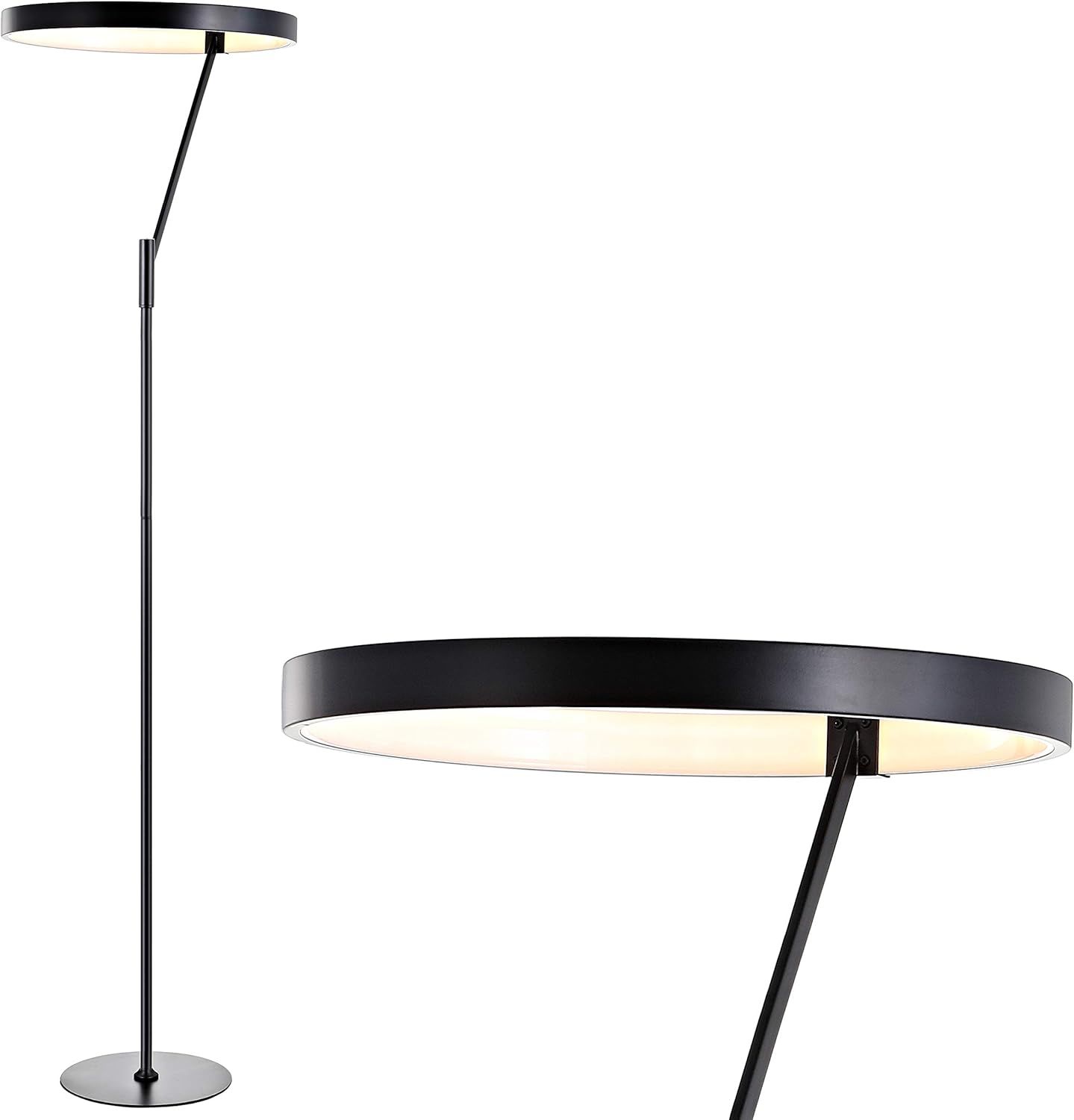 Black Arc Touch LED Metal Floor Lamp