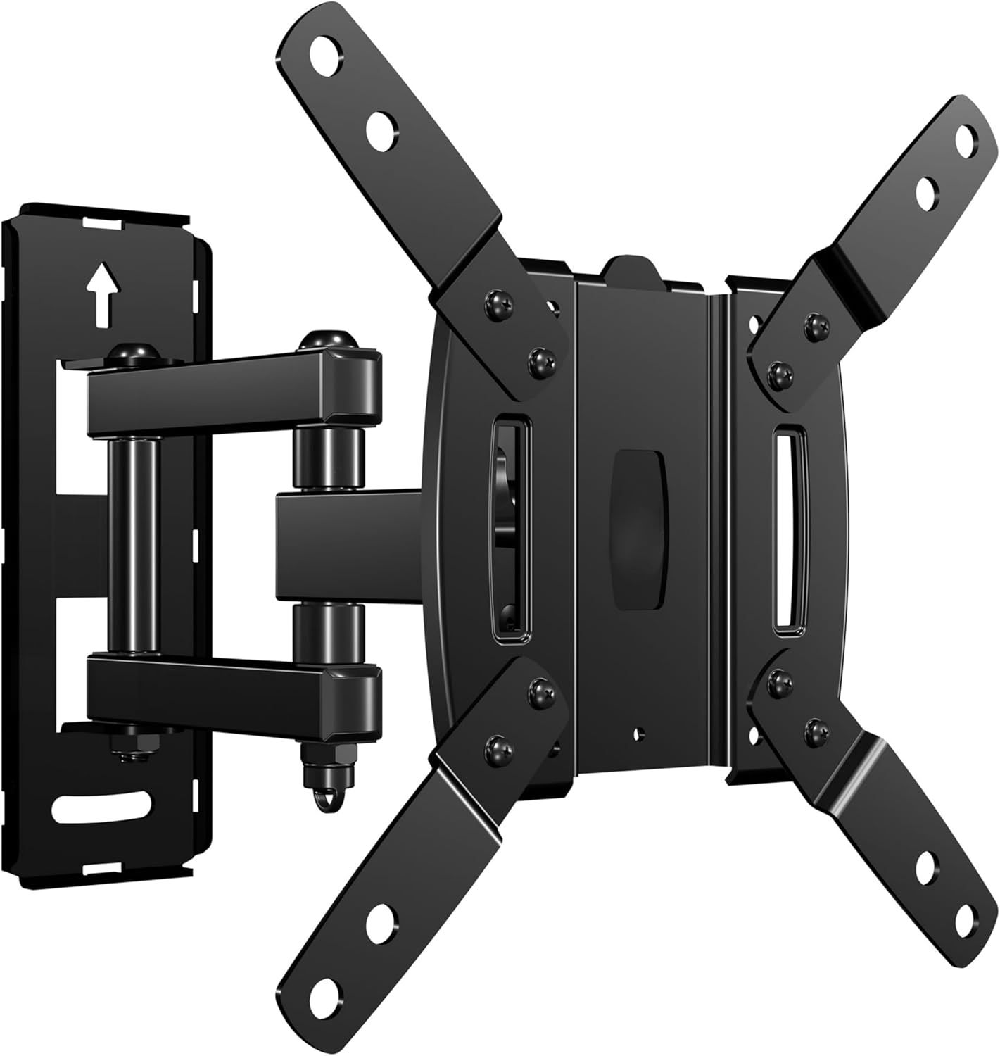 Black Full-Motion Wall TV Mount for 19-40 Inch Screens