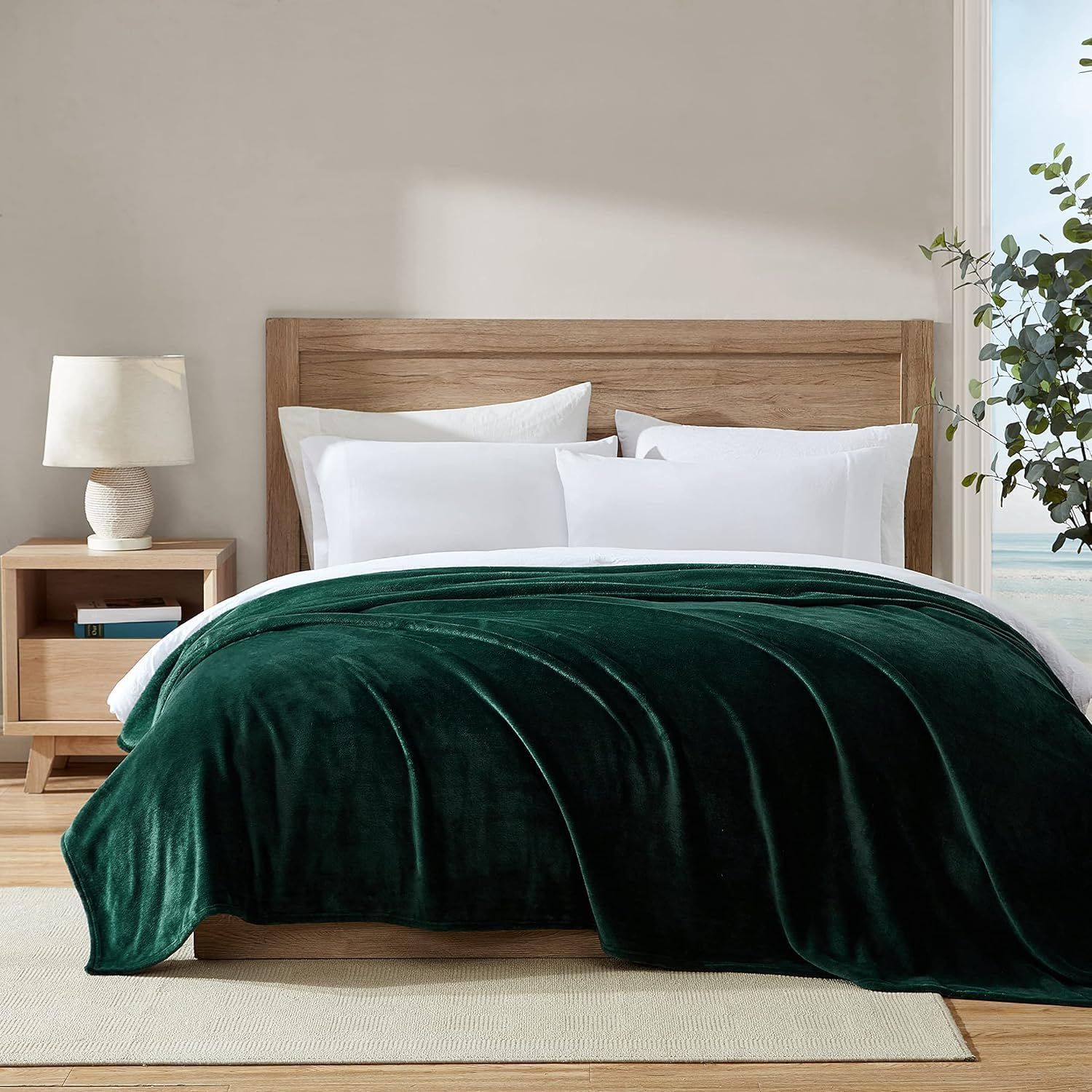 Forest Green Ultra Soft Plush Fleece Full Blanket