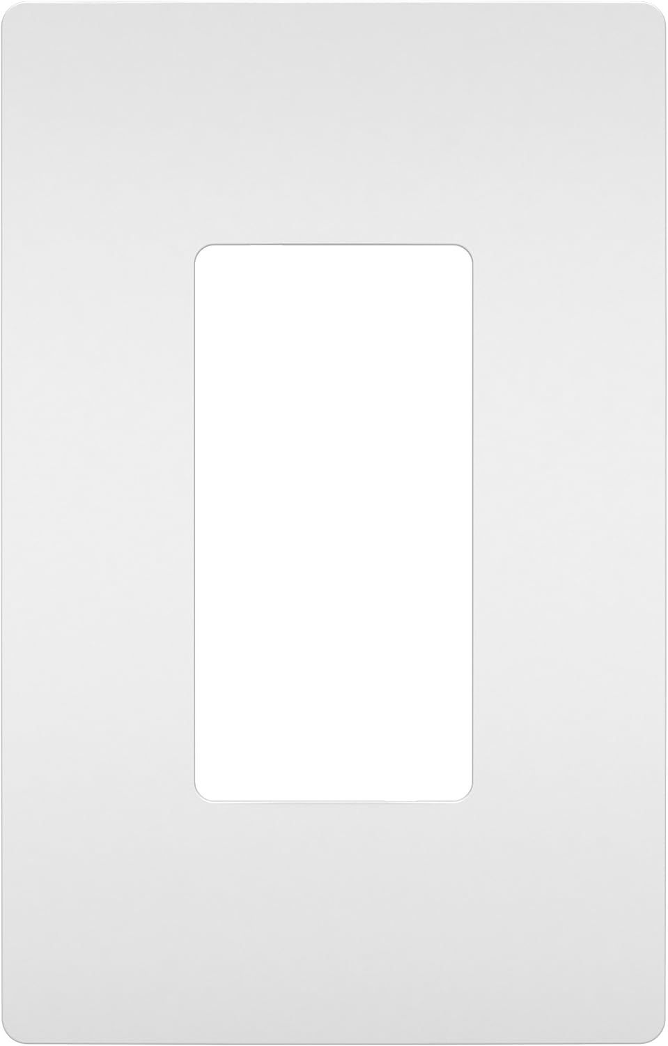 White 1-Gang Screwless Polycarbonate Wall Plate