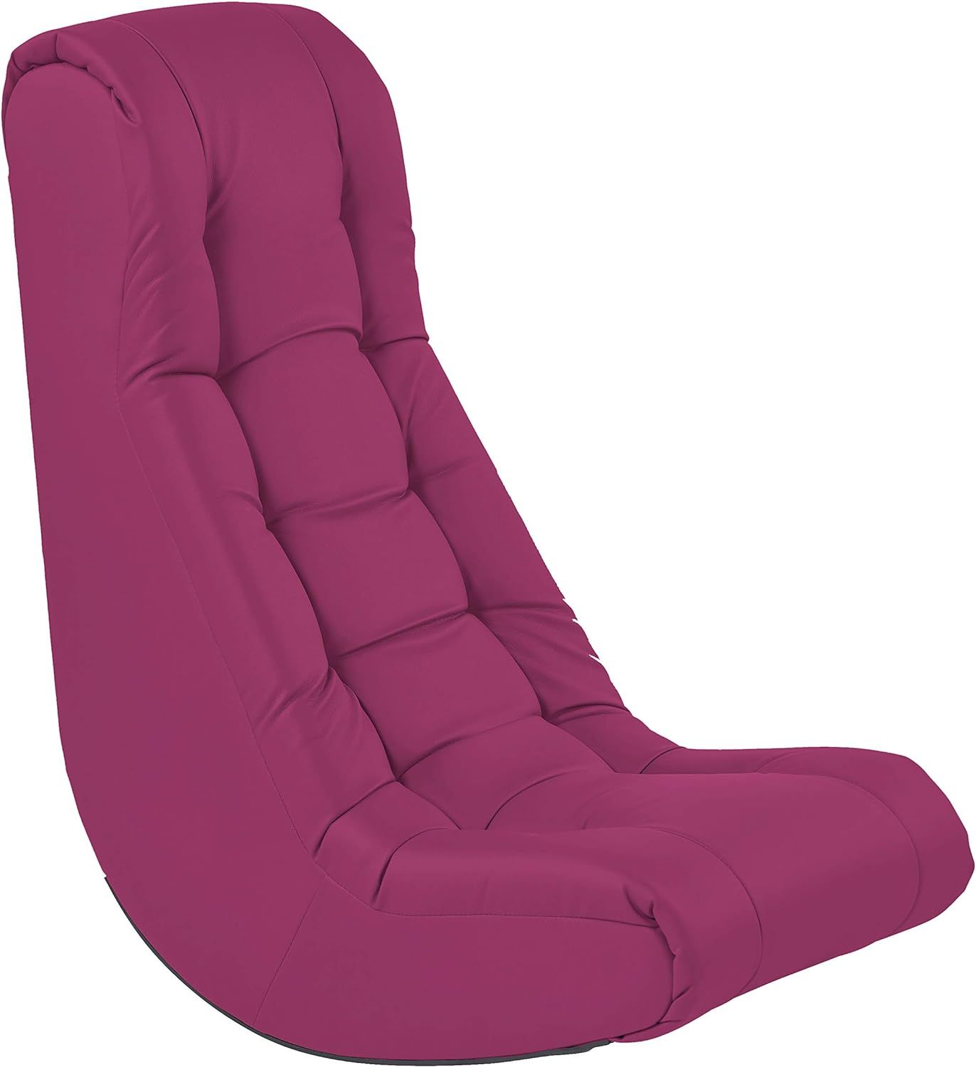 Raspberry Tufted Foam Rocker Recliner for Kids, Teens, and Adults