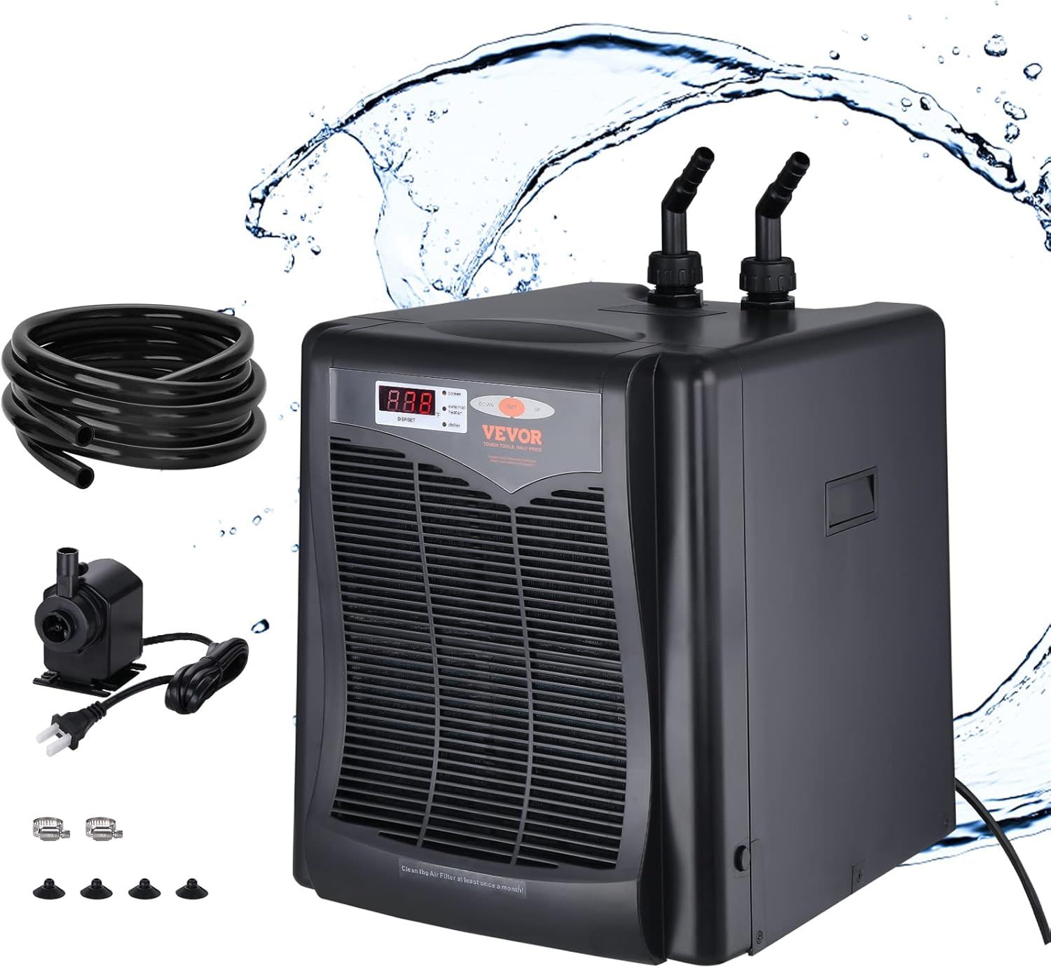 VEVOR 110 Gallon Black Polyester Aquarium Chiller