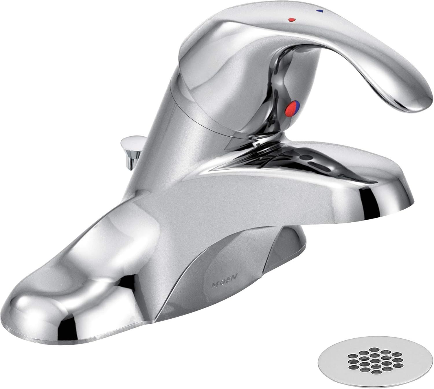 Sleek Brushed Nickel Centerset Bathroom Faucet with Eco-Friendly Design