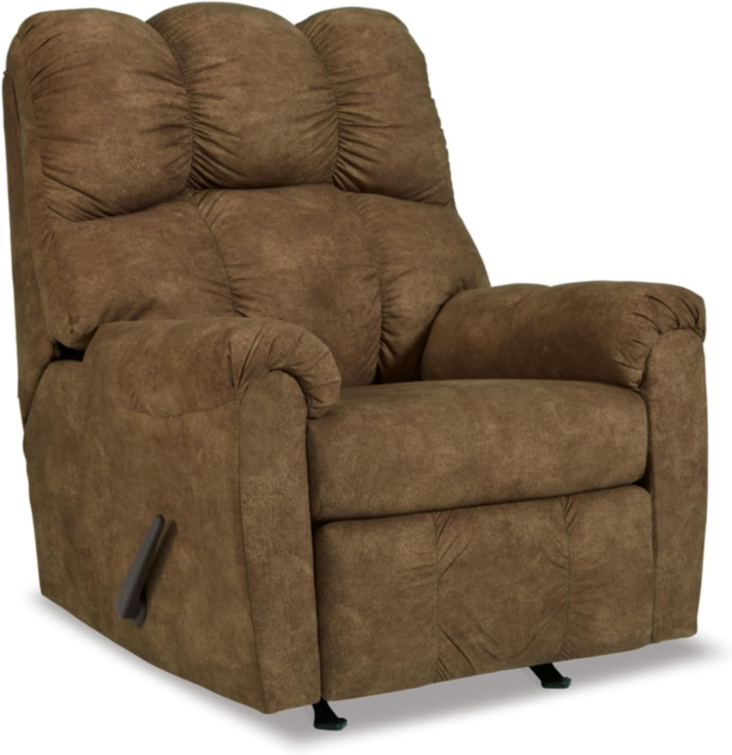 Brindle Brown Faux Leather Contemporary Recliner