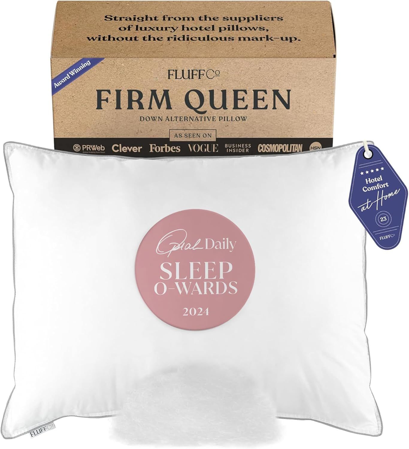 Luxury Firm Down Alternative Pillow with Cotton Cover