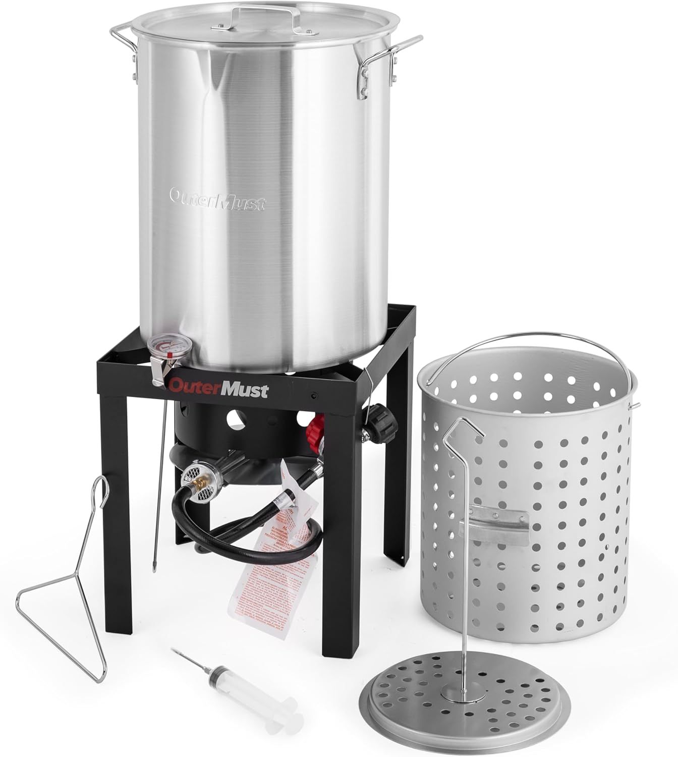 30 Qt Aluminum Propane Turkey Fryer with Basket and Burner