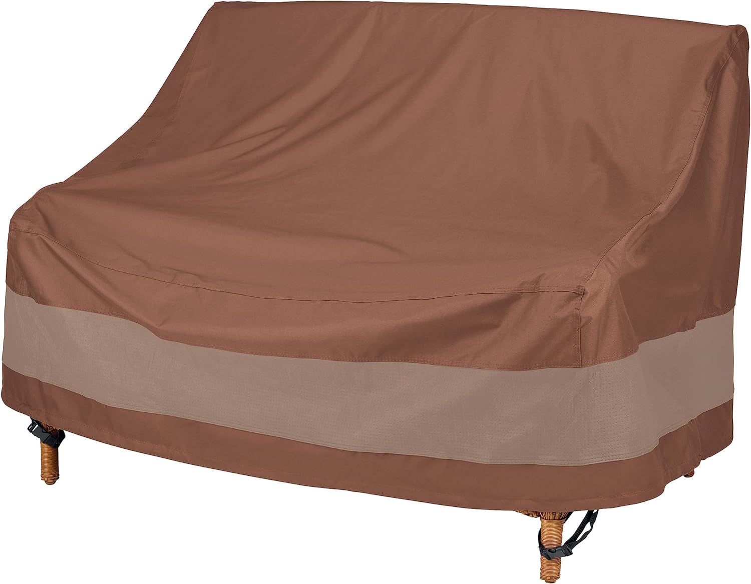 Mocha Cappuccino Waterproof Patio Loveseat Cover, 62" x 38" x 35"