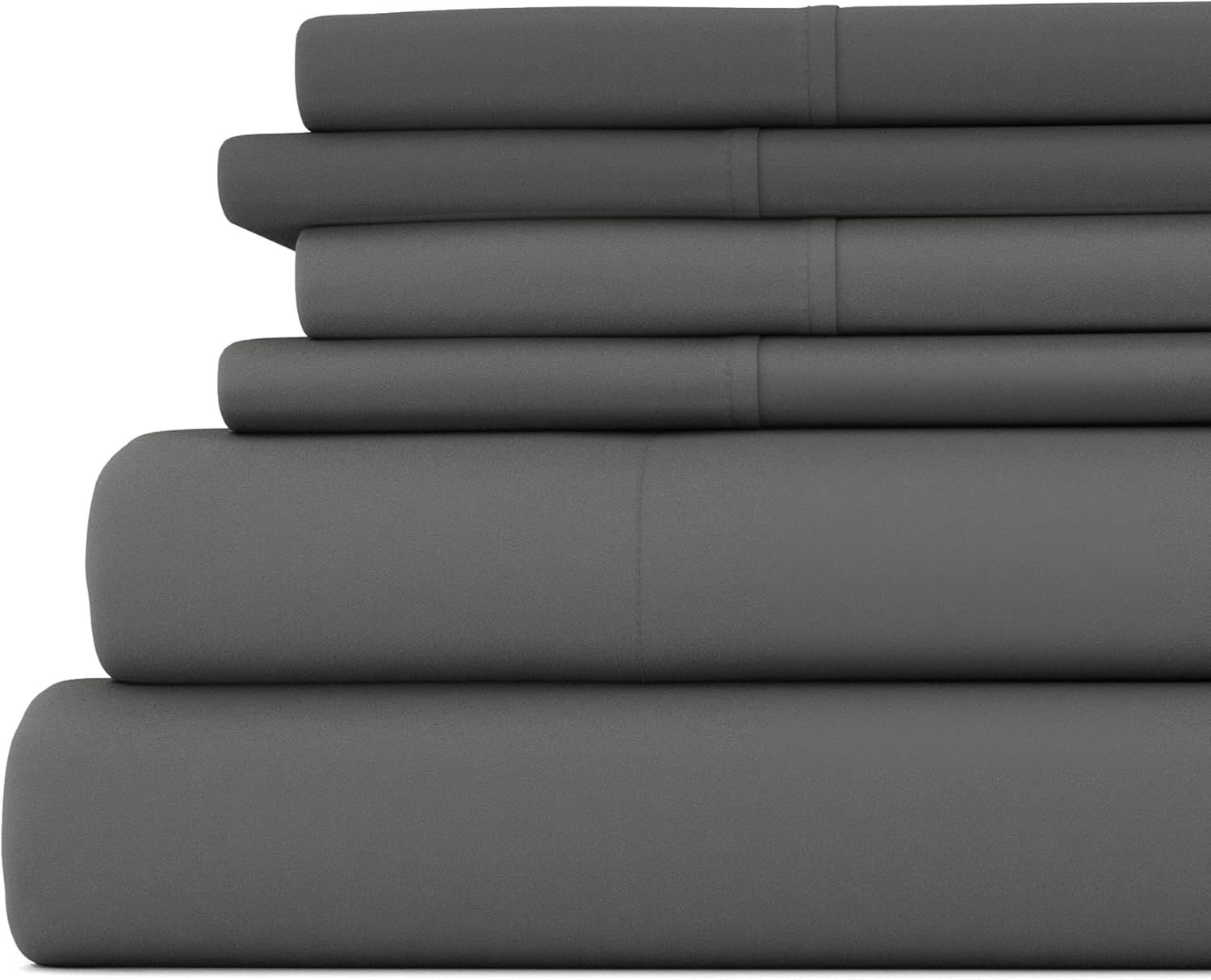 Gray Twin Deep Pocket Microfiber Bed Sheet Set