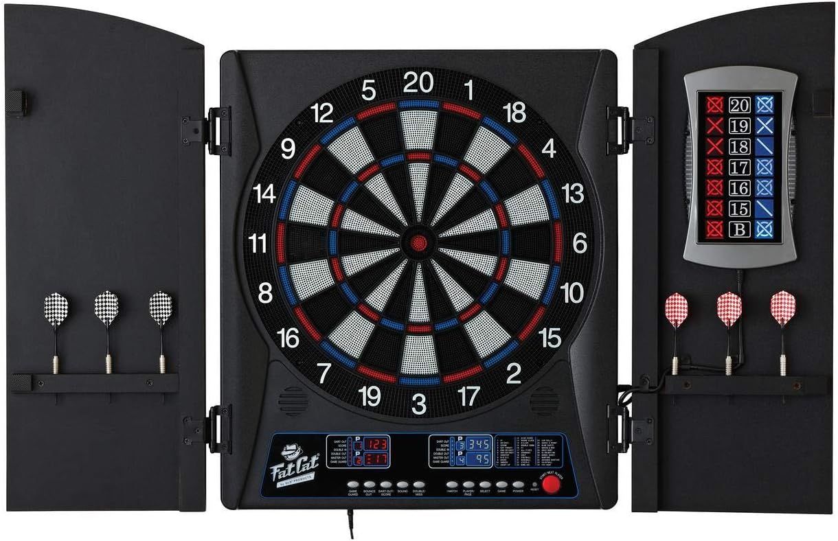 Mercury Electronic Dartboard with Cabinet and Scoreboard