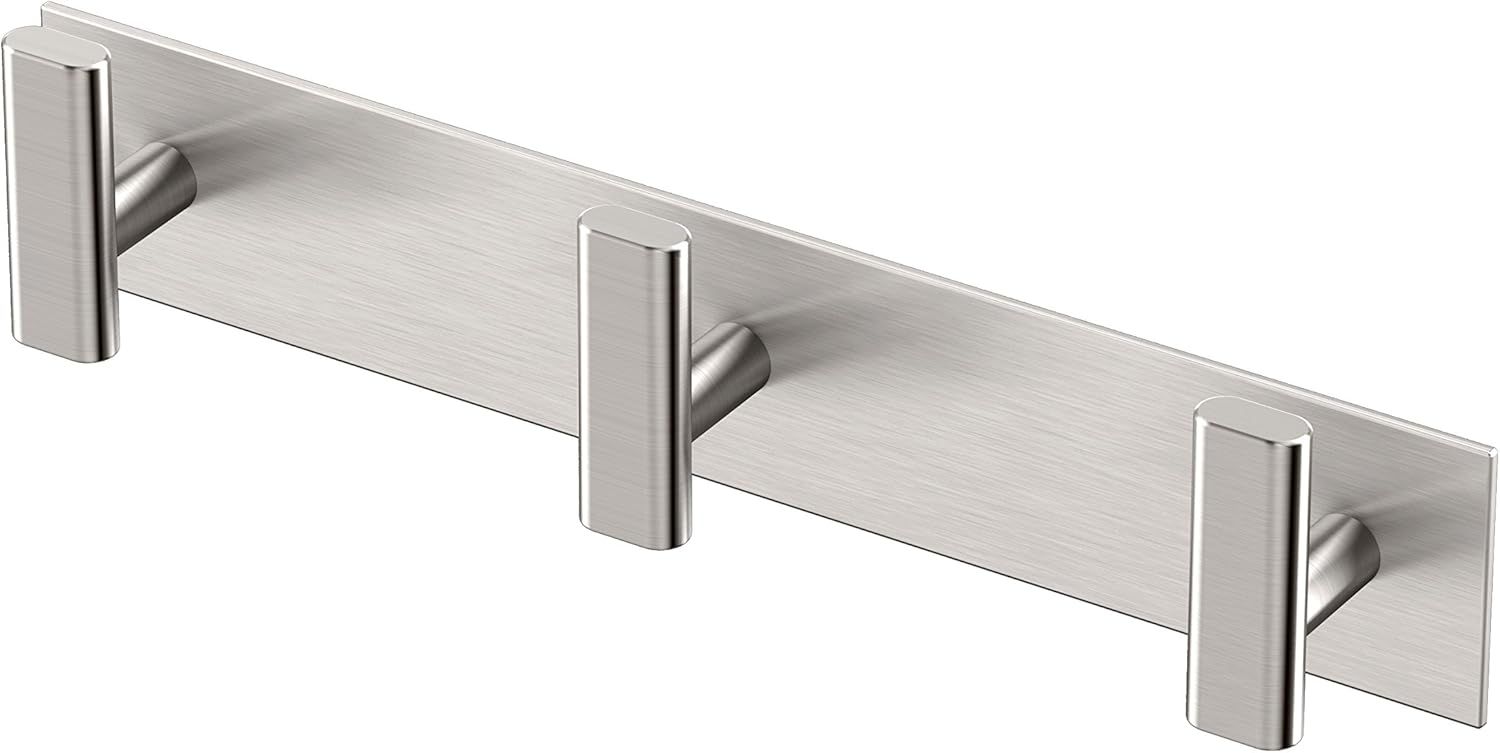 Satin Nickel Triple Modern Bathroom Towel Hook