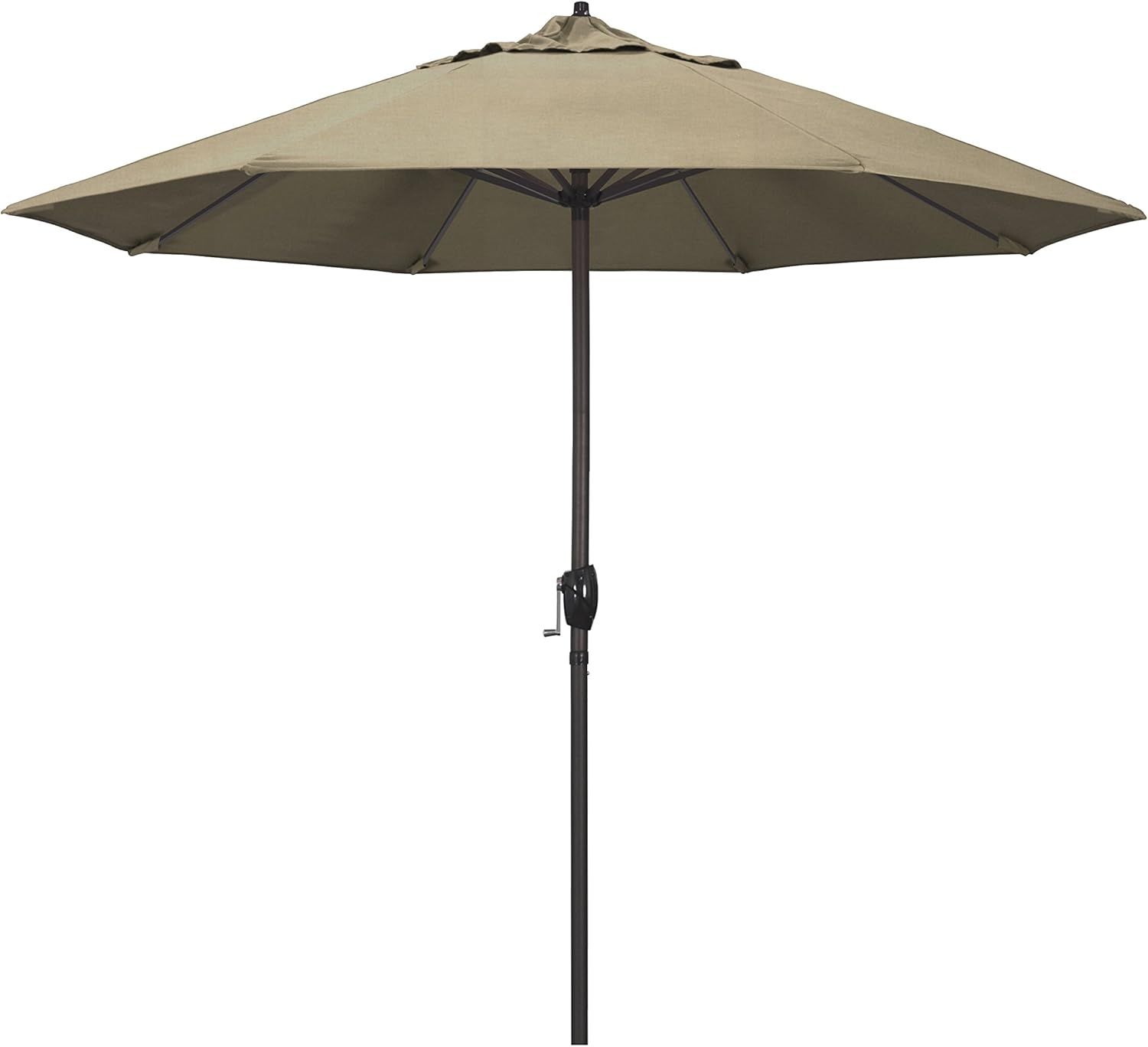 9 ft Heather Beige Aluminum Market Patio Umbrella