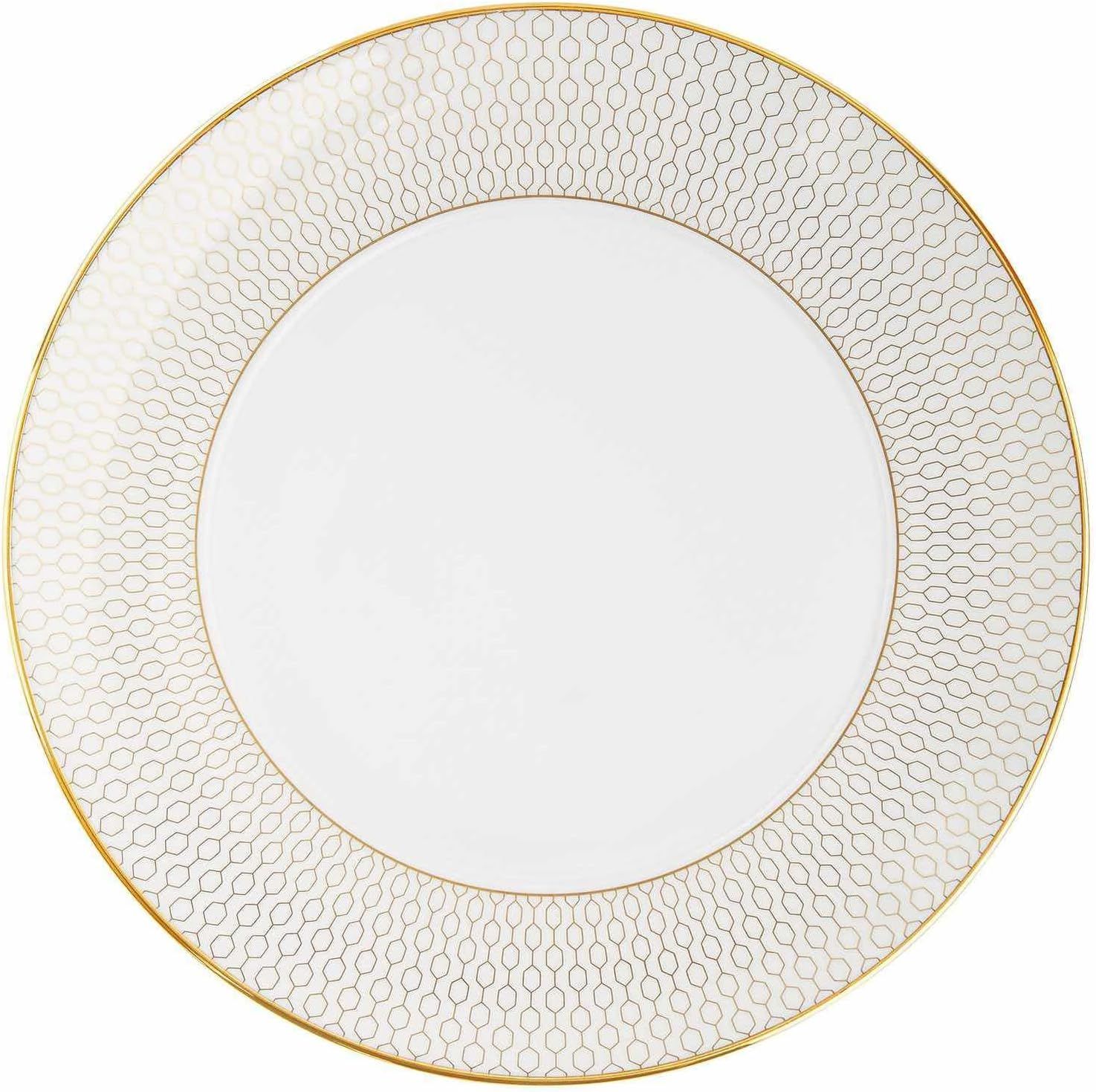 Gio Gold 8" Porcelain Salad Plate with Geometric Pattern