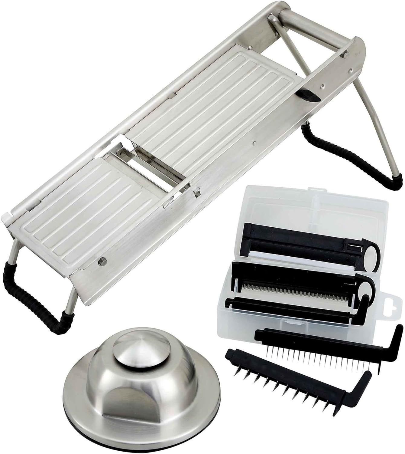 Stainless Steel Mandoline Slicer Set with Plastic Handle