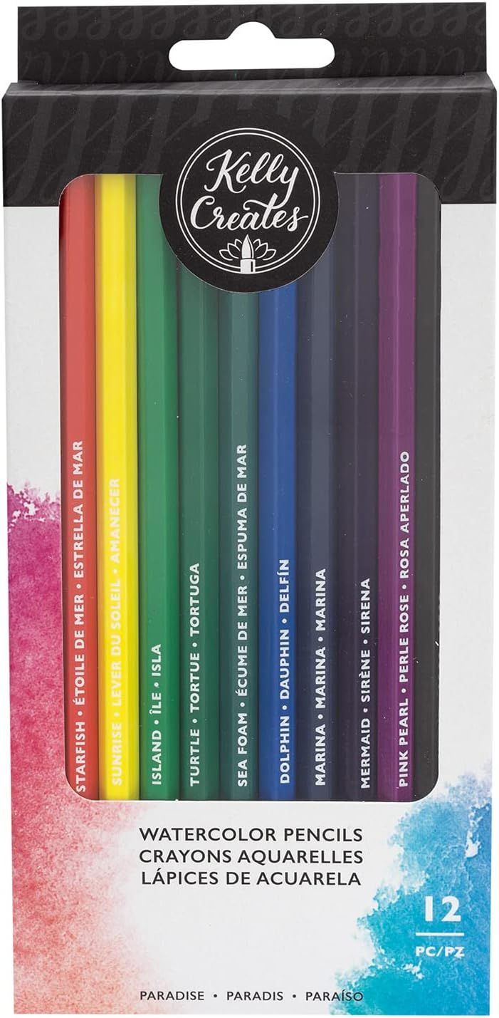 12-Piece Assorted Color Watercolor Pencil Set