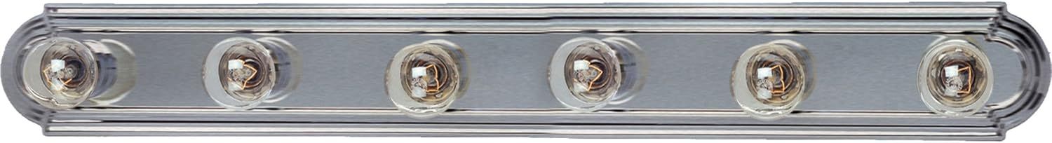 Essentials 36-Inch Satin Nickel 6-Light Bath Vanity Fixture