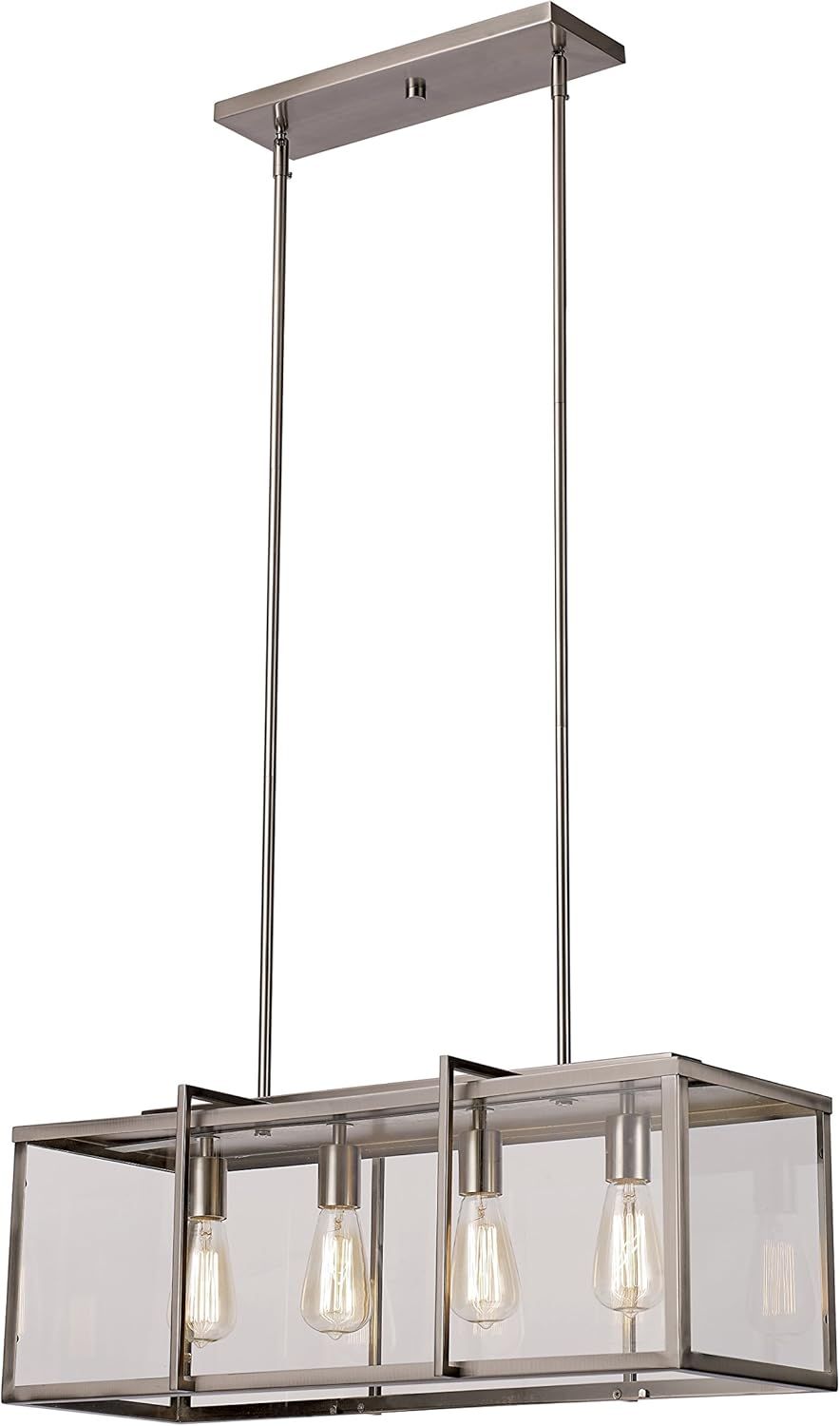 Eastwood II Brushed Nickel 28.5" Contemporary Four-Light Pendant