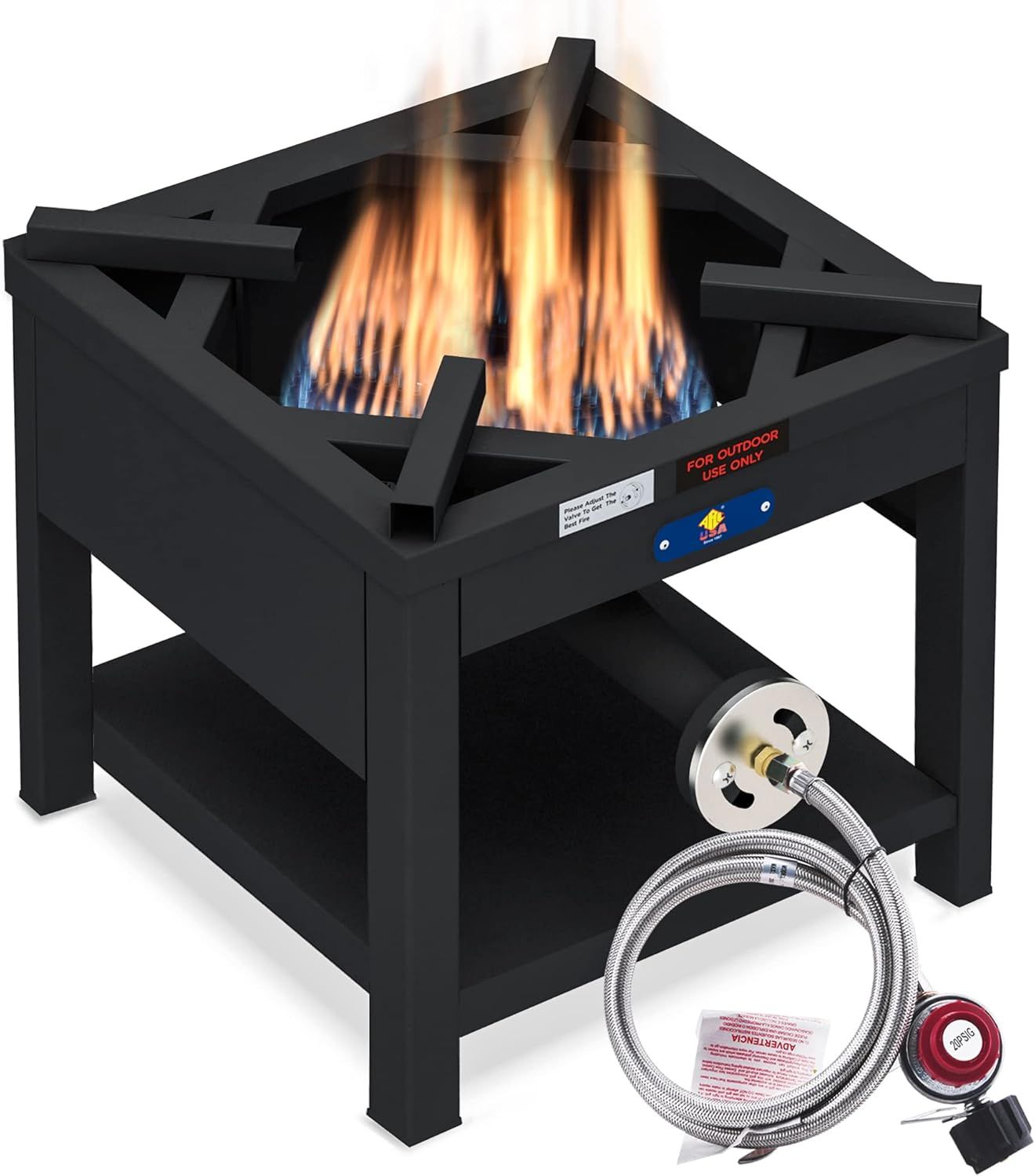 Heavy Duty Black Cast Iron Single Burner Propane Stove