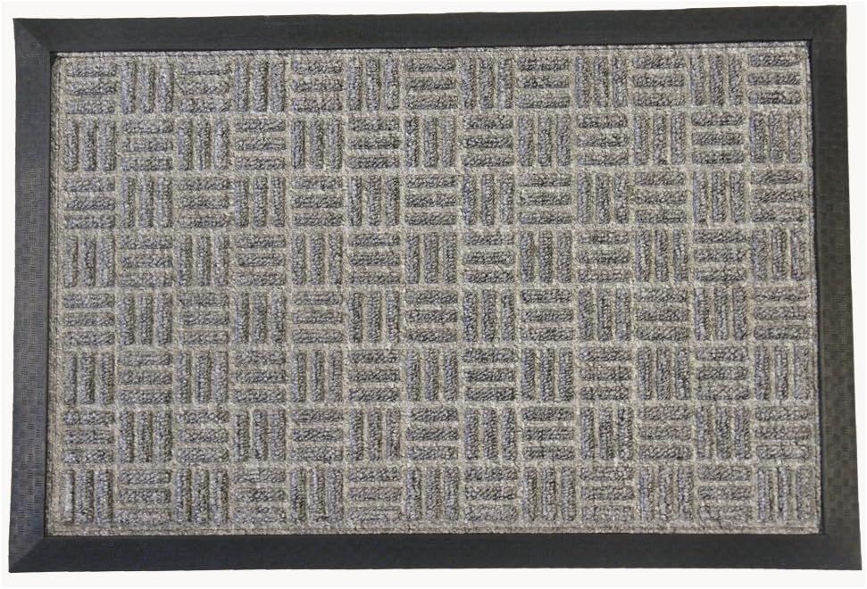 Gray Rubber Backed Non-Slip Carpet Doormat 36" x 60"