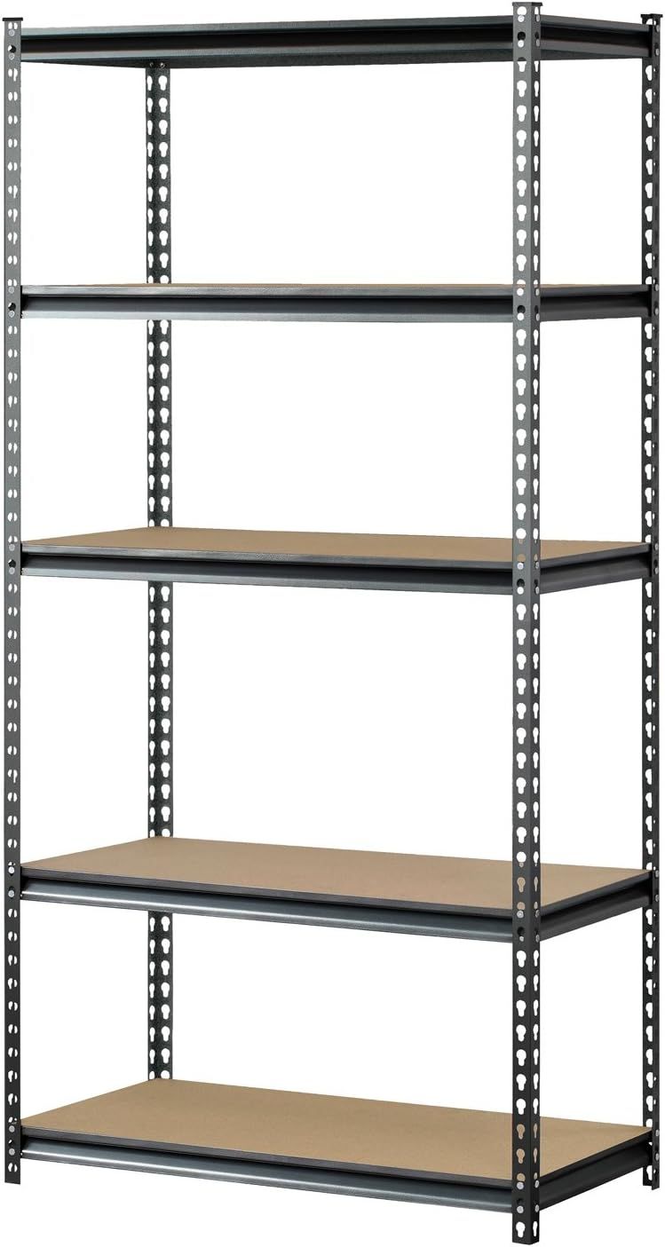 Silver Vein Steel 5-Shelf Adjustable Storage Rack