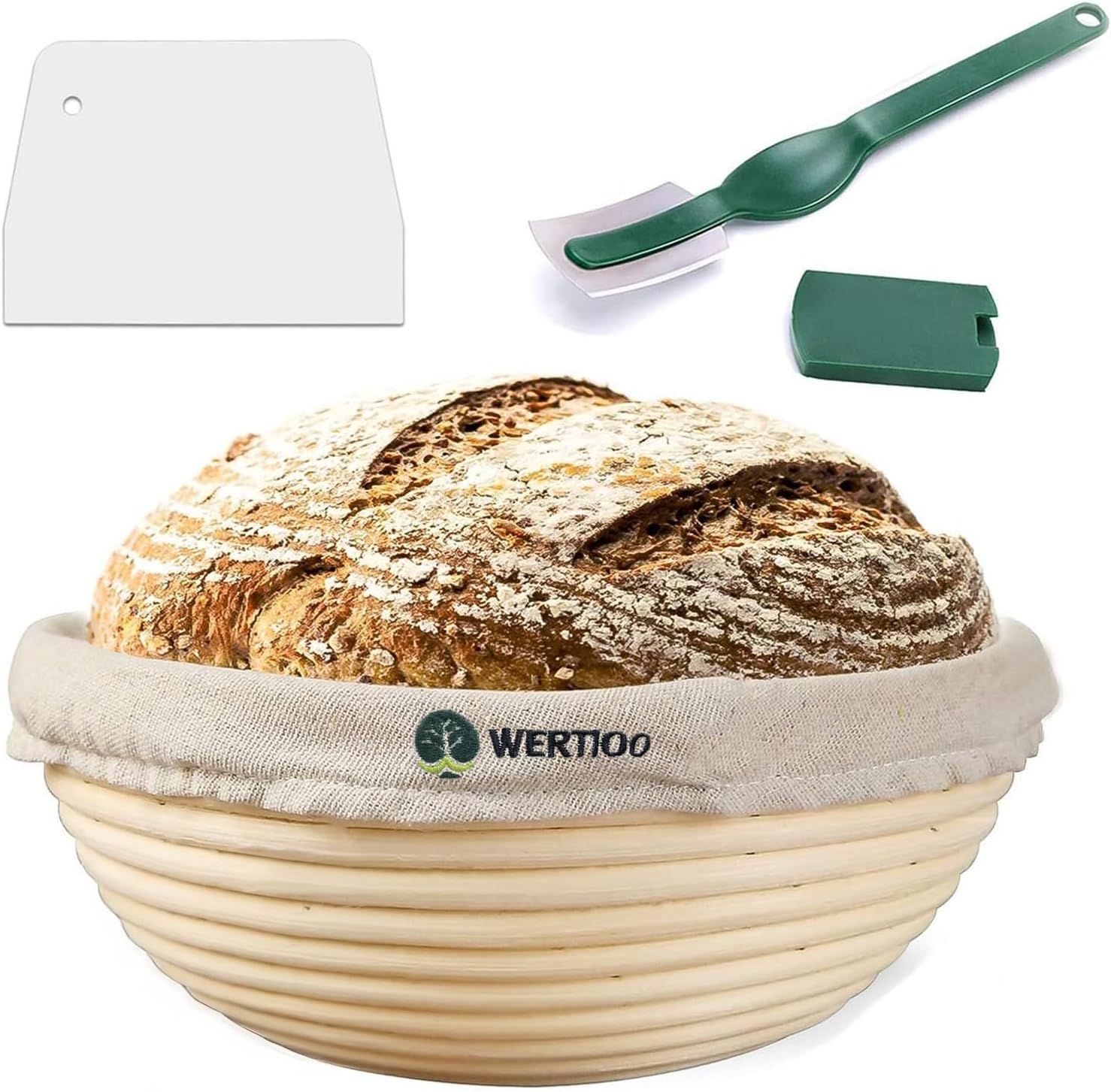 10 Inch Natural Rattan Bread Proofing Basket Set