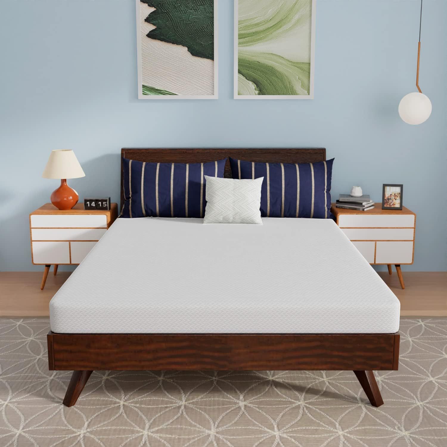 Full Bamboo Gel Memory Foam Adjustable Bed Mattress