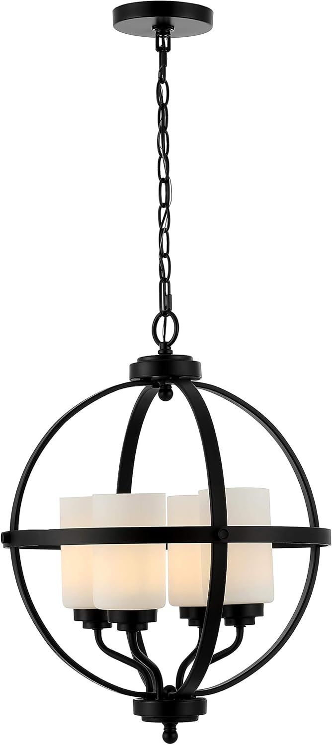 Forler 22" Gold and Black Glass LED Globe Pendant