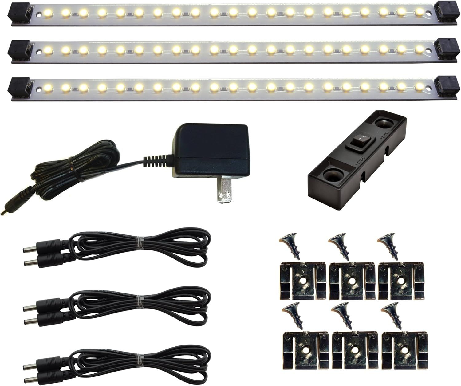 Warm White Matte LED Under Cabinet Lighting Kit