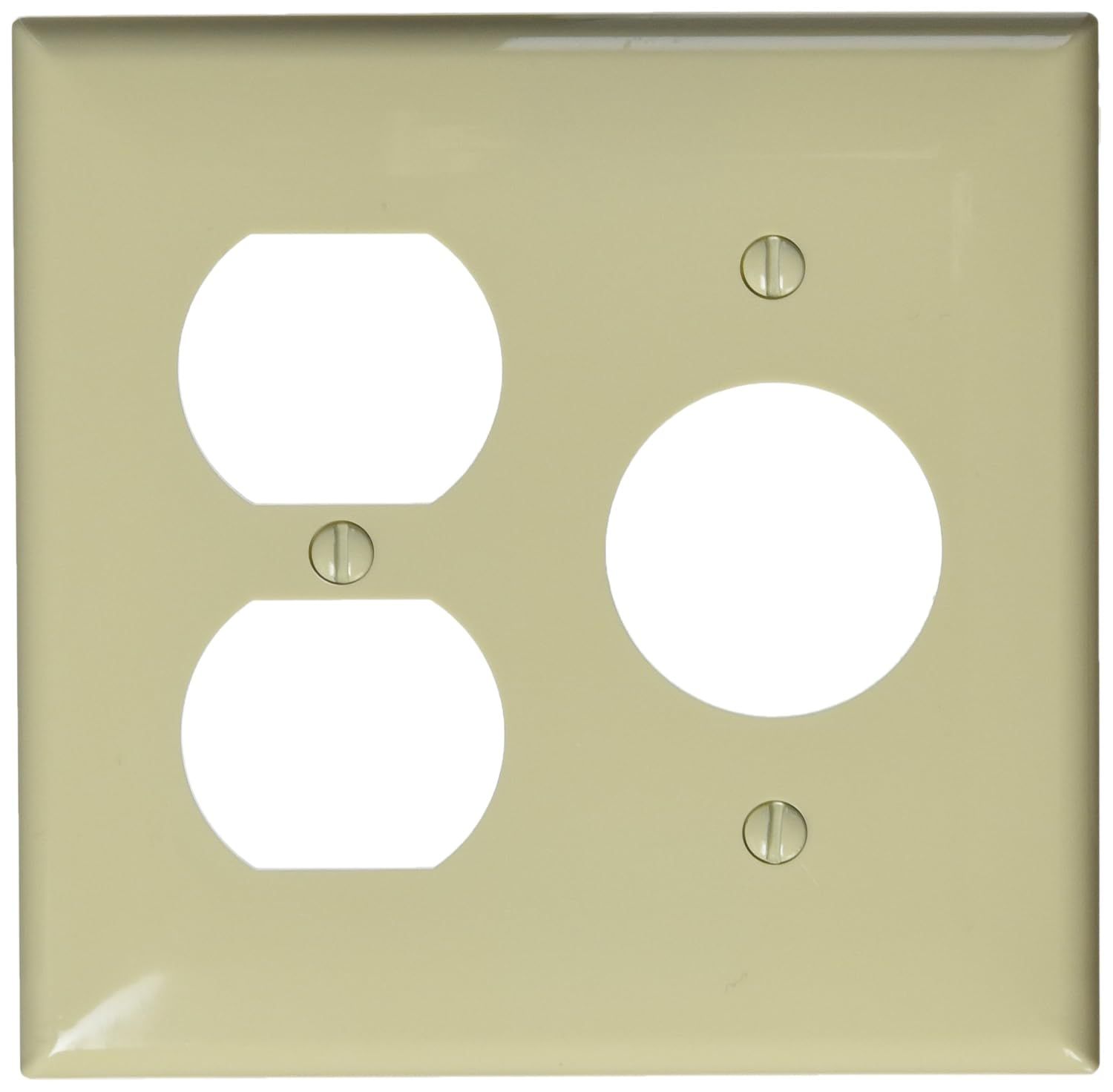 Ivory Lexan Polycarbonate 2 Gang Wall Plate