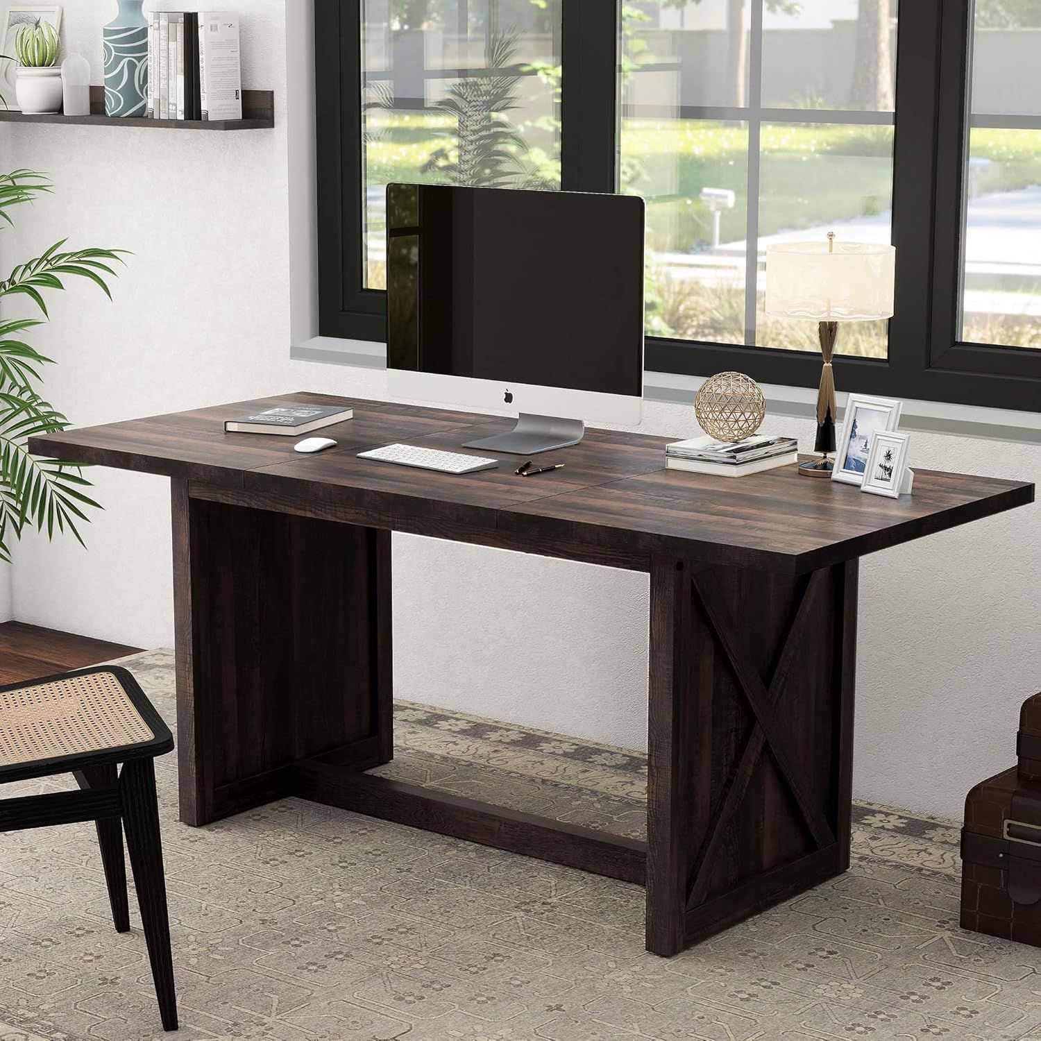 Rustic Oak 6ft Farmhouse Executive Desk