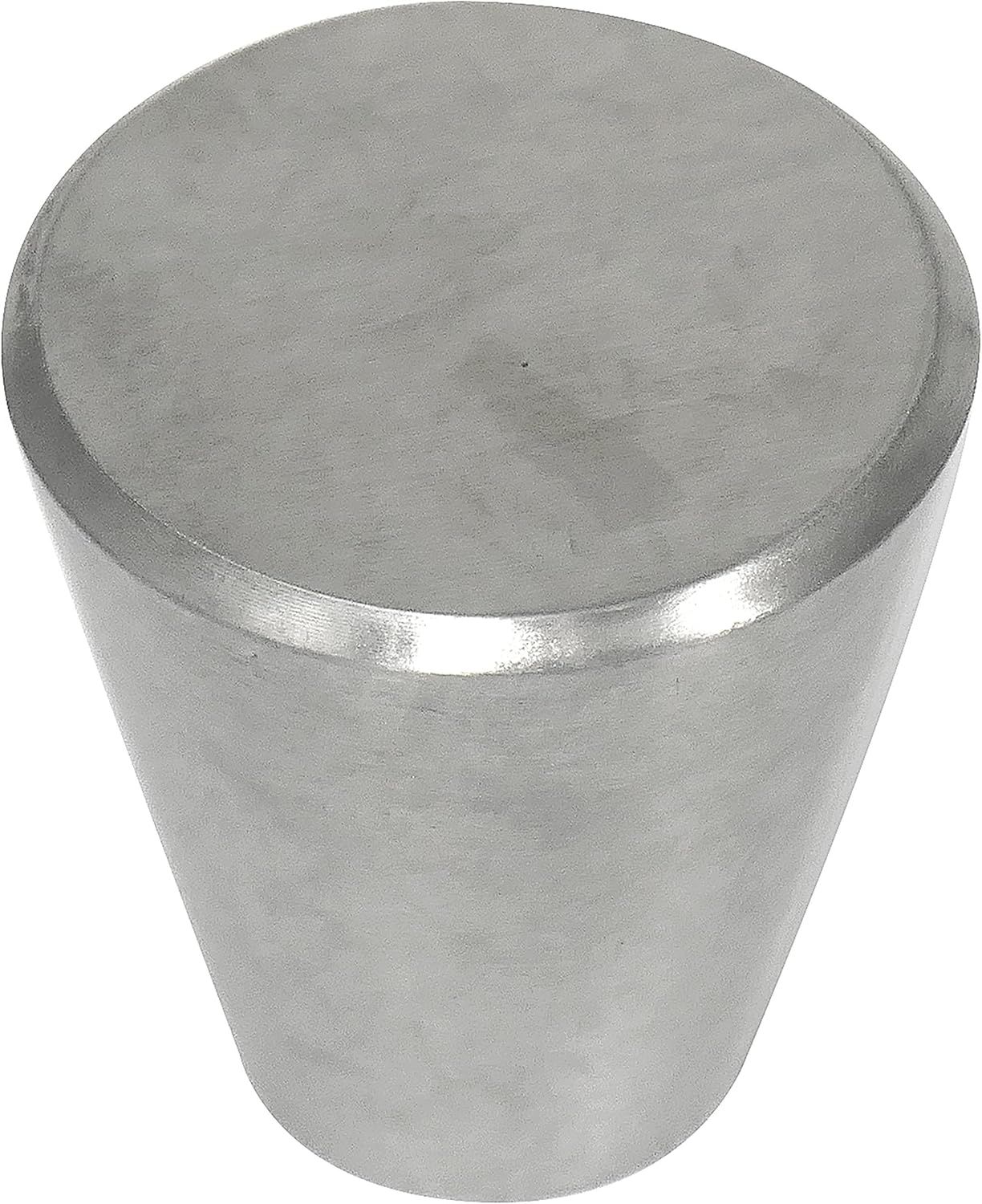 Stainless Steel Conical Cabinet Knob with Mounting Hardware