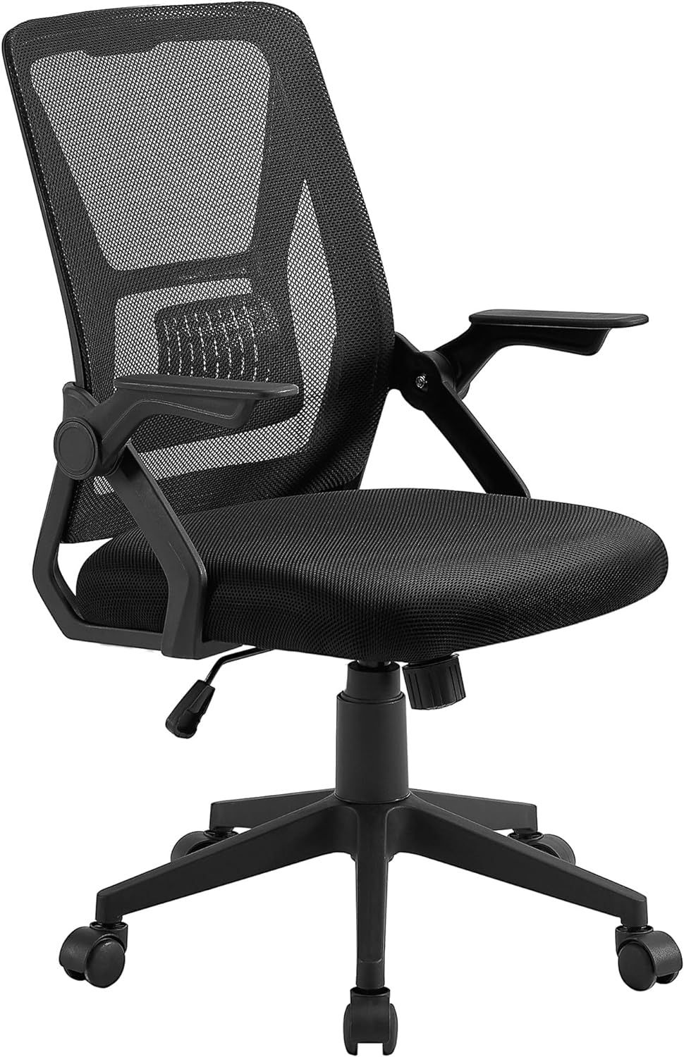 Jet Black Adjustable Mesh Swivel Office Task Chair