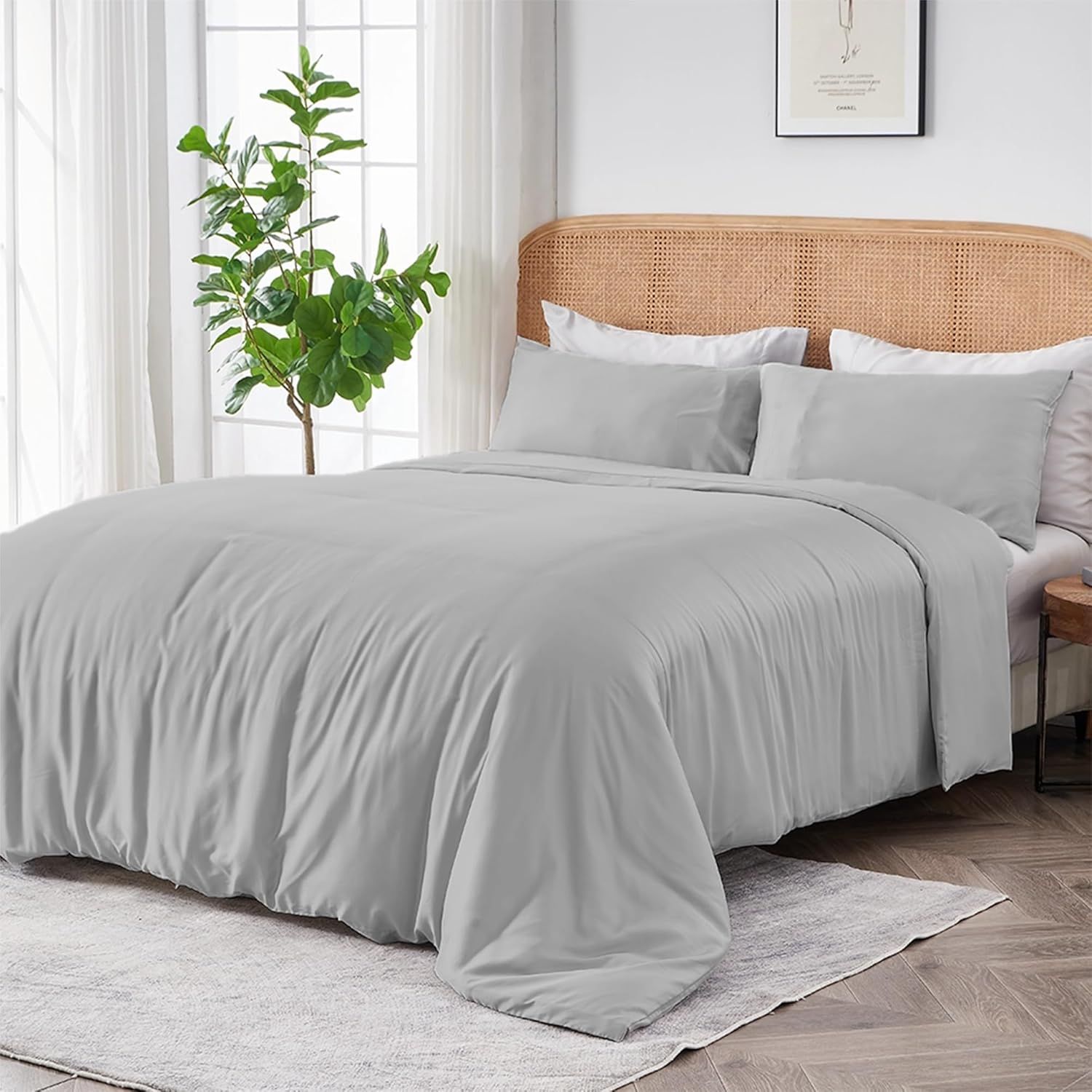 Dove Gray Tencel Lyocell King/Cal King Duvet Cover