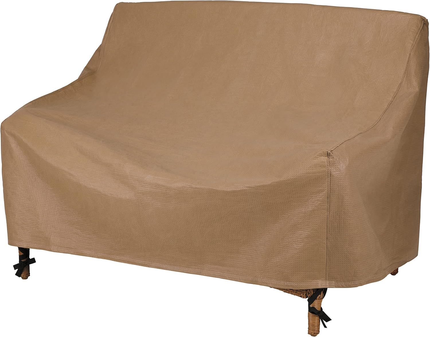 Essential Water-Resistant Beige Patio Loveseat Cover