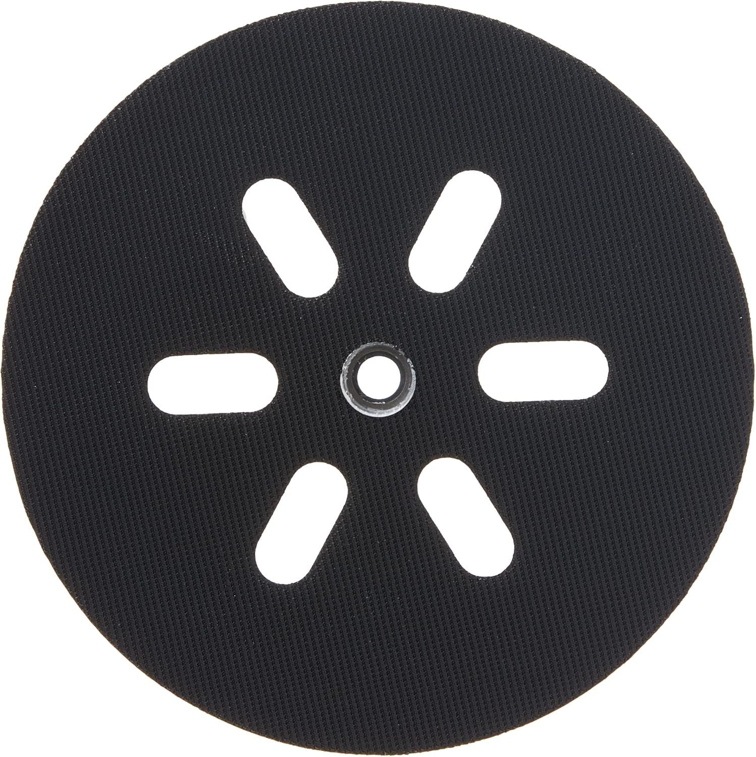 6-Inch Black Rubber Hook-and-Loop Sander Backing Pad