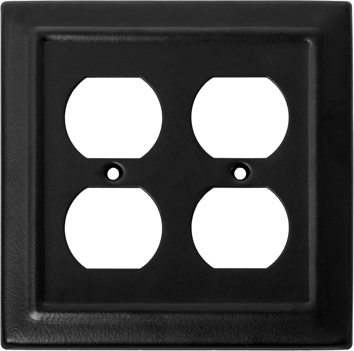 Matte Black Aluminum 2-Gang Duplex Wall Plate