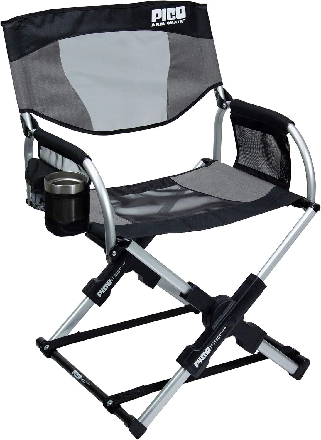 Mercury Gray Aluminum Outdoor Pico Arm Chair