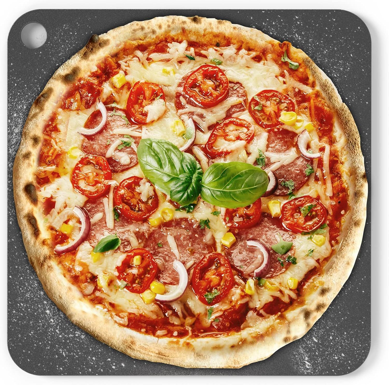 Chef Pomodoro 13-Inch Carbon Steel Pizza Baking Stone