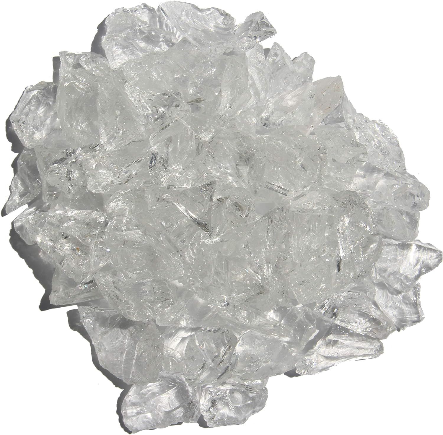 20 lbs Clear Recycled Fire Pit Glass for Modern Decor