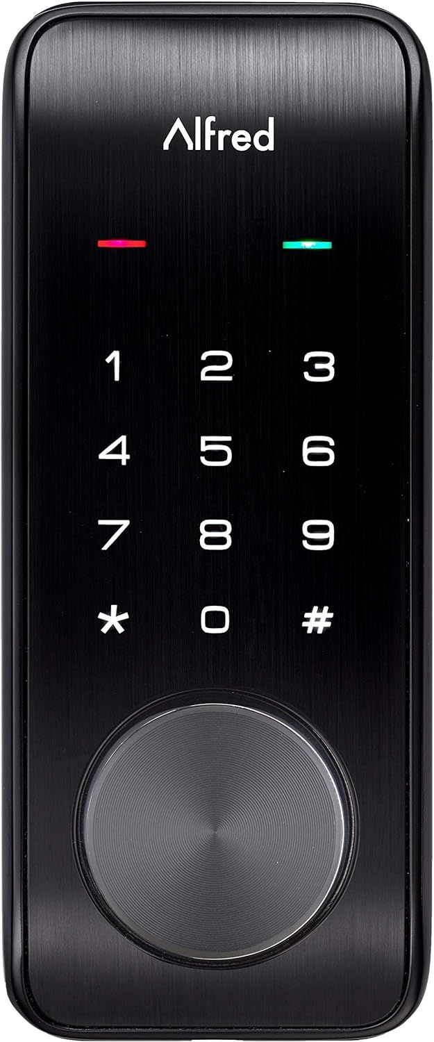 Black Electronic Smart Deadbolt with Touchscreen Keypad