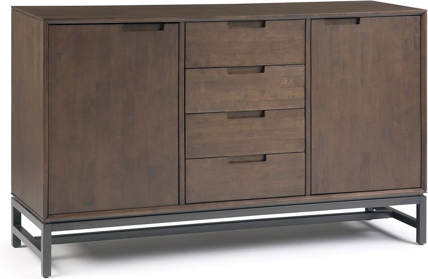 Banting 60" Walnut Brown Rubberwood Mid-Century Modern Sideboard