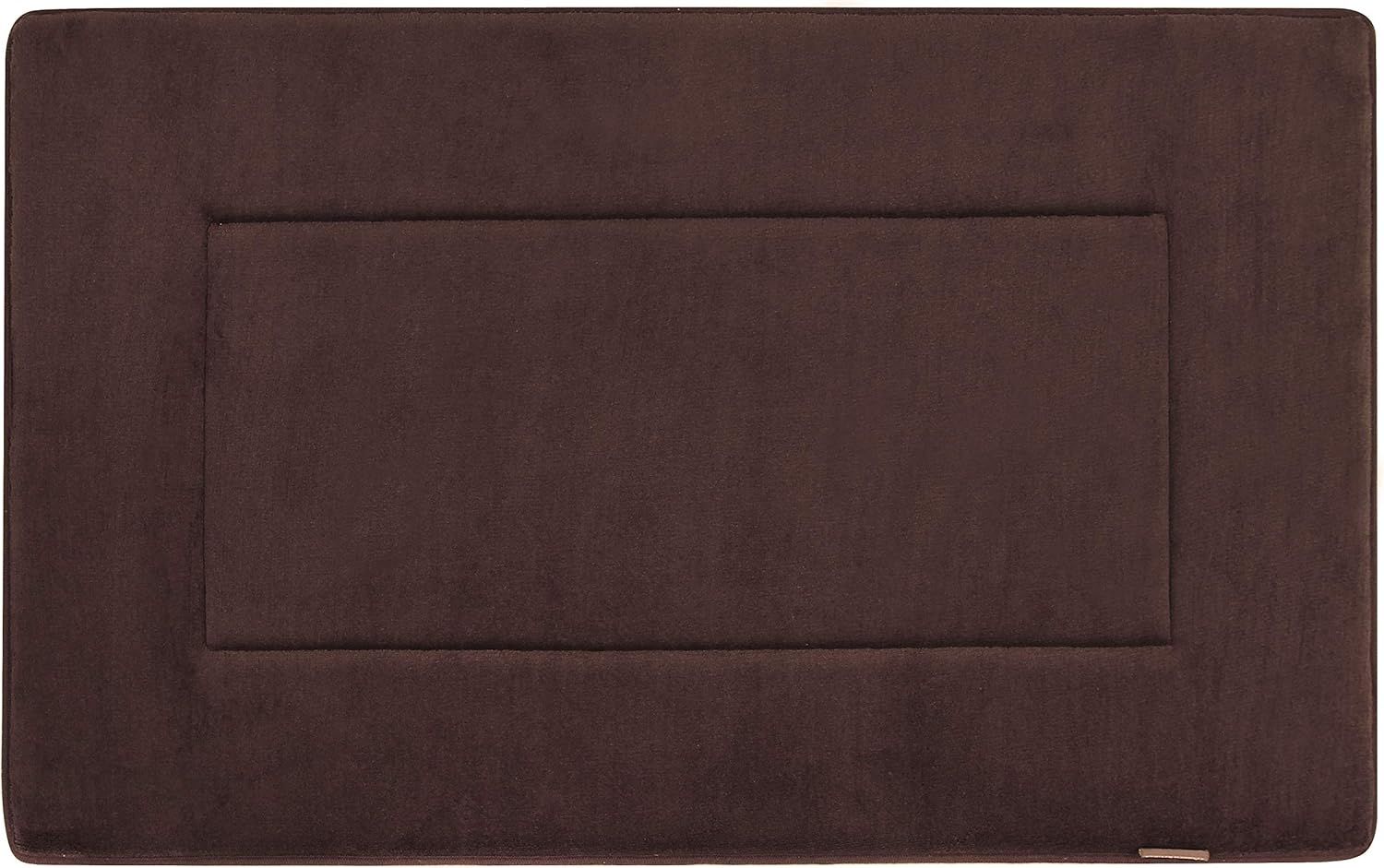 Coffee Brown Memory Foam Bath Mat with Non-Slip Backing