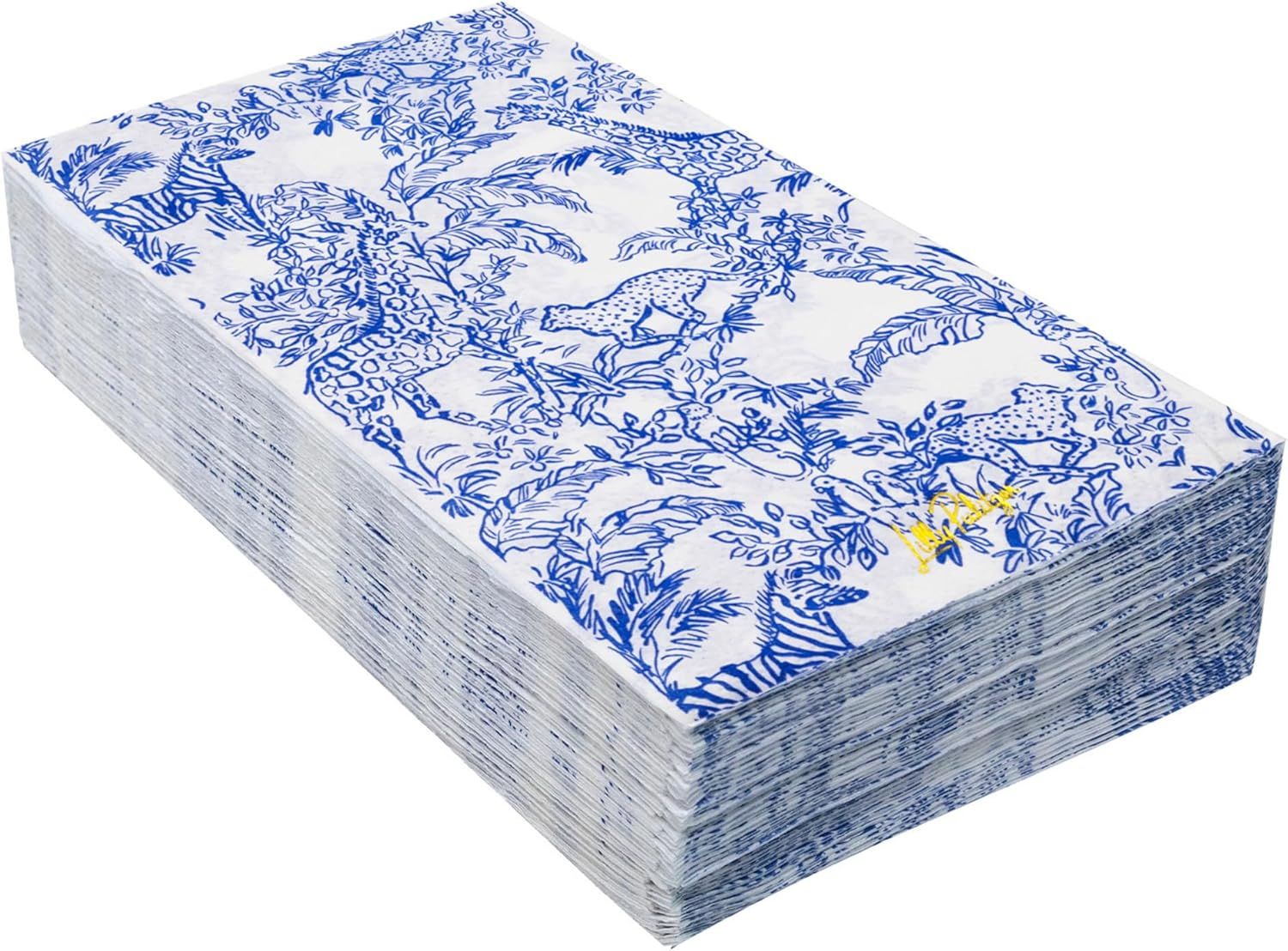 Safari Party Blue and White Paper Dinner Napkins