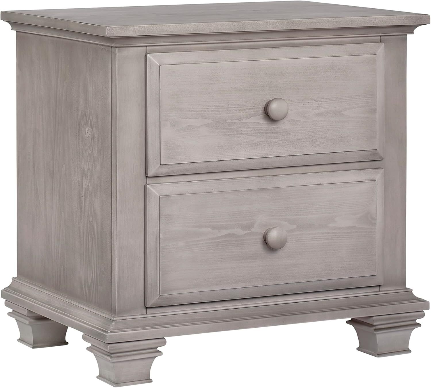 Stone Wash 2-Drawer Wooden Nightstand