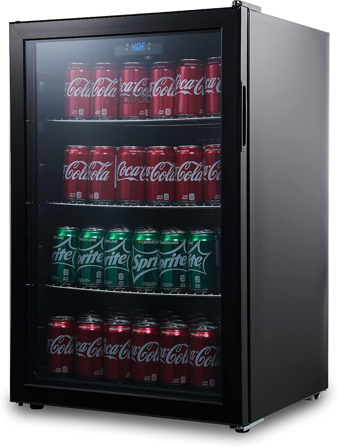 Matte Black 4.4 Cu. Ft. Beverage Cooler with Glass Door